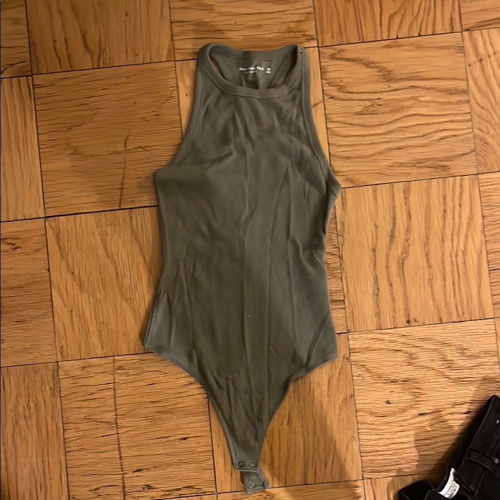 Abercrombie & Fitch Olive Green Bodysuit